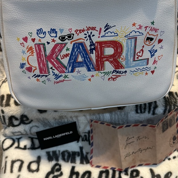 NWOT Karl Lagerfeld White Backpack With No Marks at all - Picture 15 of 15